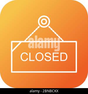 Beautiful Closed Tag Line Vector Icon Stock Vector