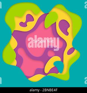 Banners set with 3D abstract background and paper cut shapes. Vector design layout for business presentations, flyers, posters and invitations. Colorf Stock Vector