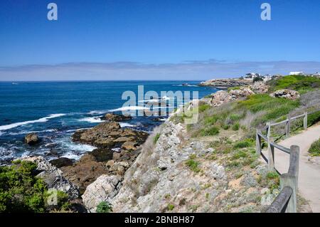 View from Cliff Path Hermanus looking South-west Stock Photo