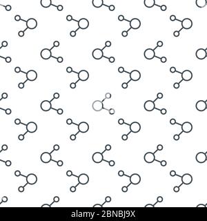 Black Share icon isolated seamless pattern on white background. Share, sharing, communication pictogram, social media, connection, network, distribute Stock Vector
