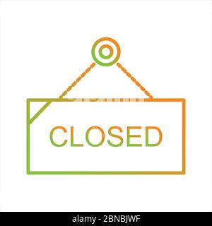 Beautiful Closed Tag Line Vector Icon Stock Vector