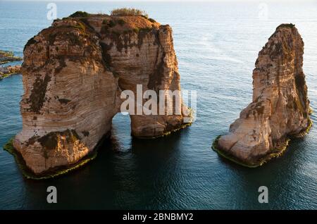 Pigeon Rocks.Beirut.Lebanon. Stock Photo