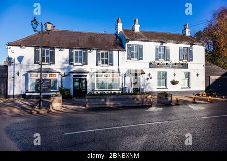 The Change of Horses, a pub in the centre of Farnborough village, near Bromley, London, UK. undergoing renovation Stock Photo