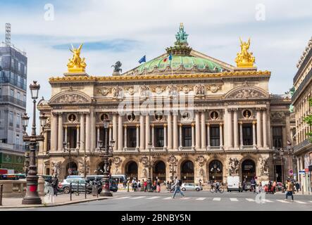 Opera Garnier and The National Academy of Music in Paris, France Stock Photo