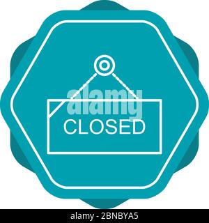 Beautiful Closed Tag Line Vector Icon Stock Vector