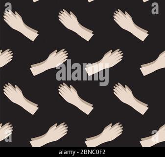 Wash your hands seamless pattern illustration Stock Vector