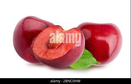 Cherries (merries) isolated on white background Stock Photo
