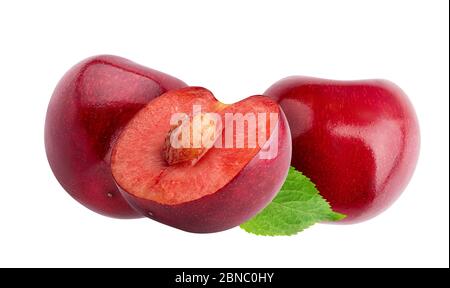 Cherries (merries) isolated on white background Stock Photo