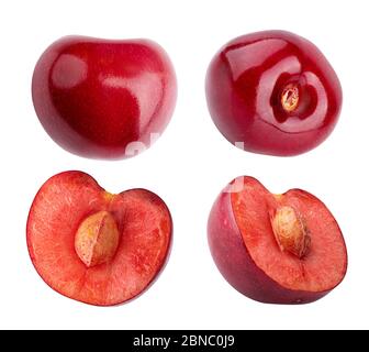 Cherries (merries) isolated on white background Stock Photo