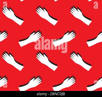 Wash your hands seamless pattern illustration Stock Vector