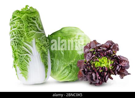 Green vegetables isolated on white background Stock Photo