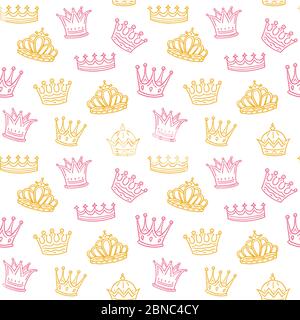 Aesthetic Preppy Crown in Pink and Yellow