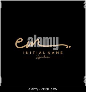 EM Signature Logo Template Vector Stock Vector Image & Art - Alamy