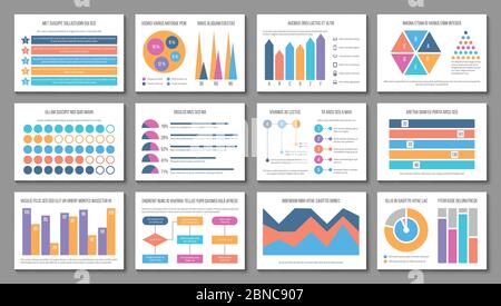 Infographic layout. Business presentation chart graph, corporate marketing report. Multipurpose finance infographics vector elements. Diagram finance and graphic chart for business illustration Stock Vector