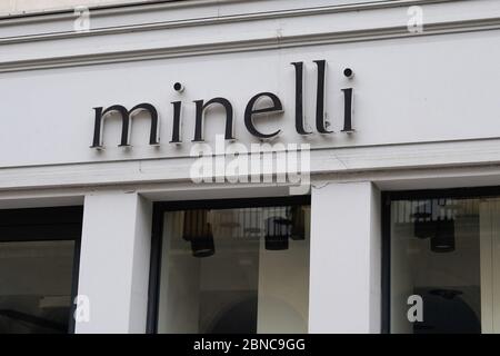 Bordeaux , Aquitaine / France - 05 12 2020 : Minelli sign logo shop chain of fashion retailers shoes brand Stock Photo