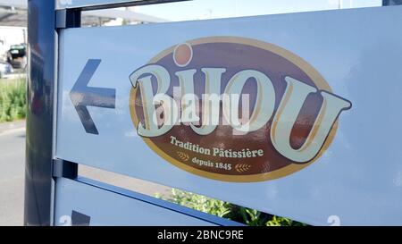 Bordeaux , Aquitaine / France - 05 10 2020 :  Bijou logo sign madeleines store specialist shop manufacture and delivery of madeleine cookies pastry fr Stock Photo