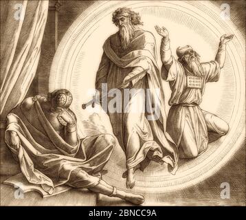 Vision of Judas Maccabee, by Julius Schnorr von Carolsfeld Stock Photo