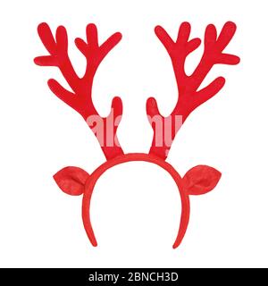 Antlers of a deer toy headband isolated on white background Stock Photo