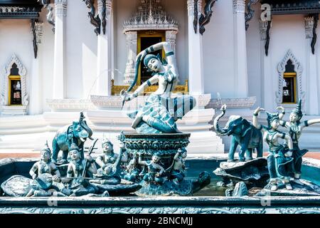 Samut Prakan, Thailand -February16, 2016: View of Sanphet Prasat Palace as a replicas at Ancient City or Ancient Siam or Mueang Boran, outdoor park mu Stock Photo