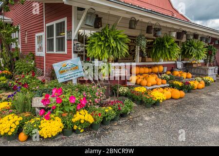 A farm stand in Phillipston, Massachusetts Stock Photo