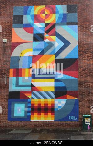 Colourful Abstract Shapes Artwork by Irish artist Shane O’Malley Stock Photo