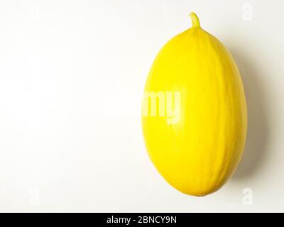 A whole canary melon isolated on a white background with copy space Stock Photo