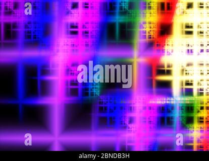 Abstract color dynamic background with lighting effect. Fractal texture. Fractal art Stock Photo