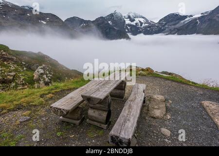 Picnic stop along Grossglockner alpine road Stock Photo