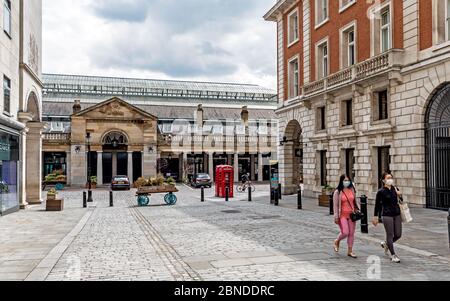 Empty Streets in Covent Garden During The 2020 Lockdown London UK Stock Photo