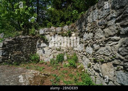 Artfully built walls with natural stone Stock Photo