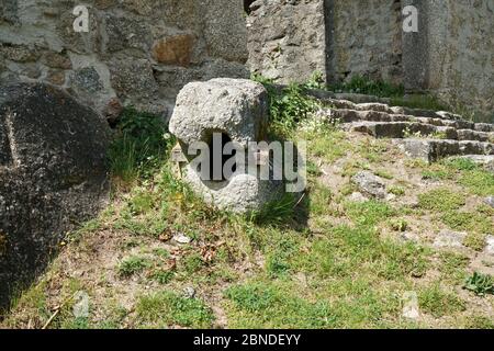 Artfully built walls with natural stone Stock Photo
