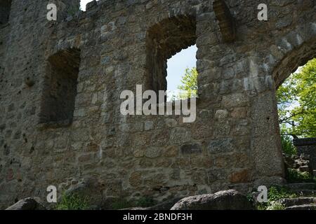 Artfully built walls with natural stone Stock Photo
