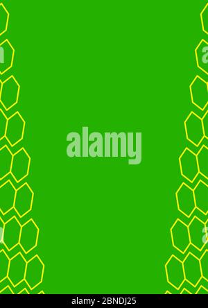 Abstract color vector template for text from honeycombs. Stock Vector