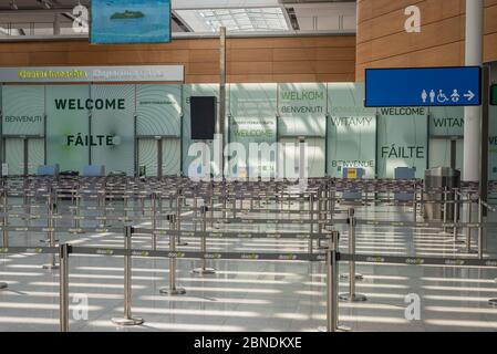 Dublin, Ireland. 14th May, 2020. Empty Dublin airport during Covid-19 pandemic, Dublin, Ireland. Credit: Fabrice Jolivet Stock Photo