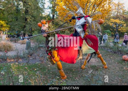 Pumpkin festival in University of Wroclaw Botanical Garden Stock Photo