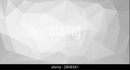 Polygonal background with white and gray irregular triangles. Triangular geometric banner template. Vector eps8 illustration without transparency. Stock Vector