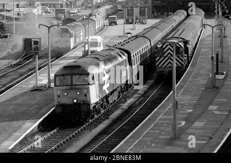 Penzance railway station, Cornwall, England, UK. 12th June 1987. Stock Photo