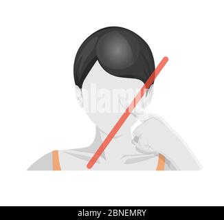 Avoid Touching Face - Illustration as EPS 10 File Stock Vector