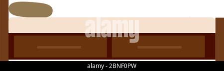 Isolated bed image Stock Vector