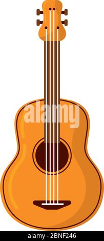 Isolated guitar image Stock Vector