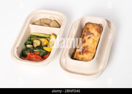 In this unlocated photo, newly launched vegan products made of a kind of plant-based meat, which makes debut at breakfast menu of Starbucks, are seen, Stock Photo