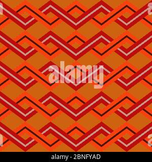 Vector seamless ornaments on ethnic motifs in a single file Stock Vector