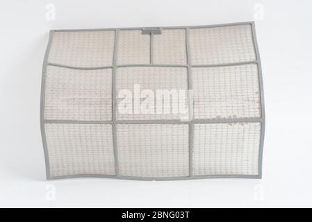 Air  conditioner filter on white background Stock Photo