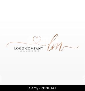 LM Letter Initial with Royal Template.elegant with crown logo vector ...