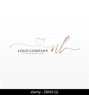 Initial Letter NL Logo Design Vector Template. NL Letter Logo Design ...