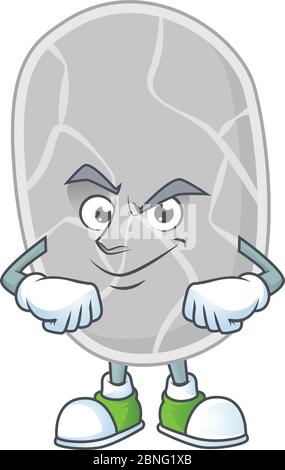 Nitrospirae cartoon character design with sneaky face Stock Vector