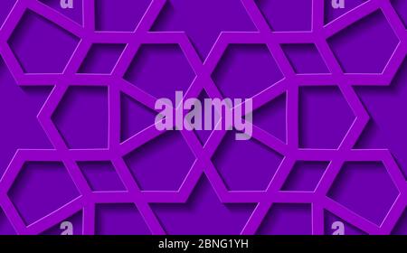 Purple background . Islamic ornament vector , persian motiff . 3d ...