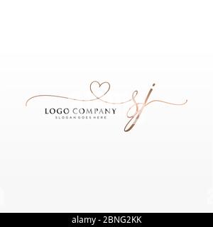 Initial Letter SJ Logo Design Vector Template. SJ Letter Logo Design ...