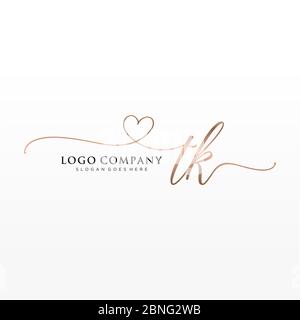 TK initial monogram logo design for law firm company Stock Vector Image ...