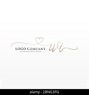 Letter Initial Beauty Monogram Elegant Logo Design Handwriting